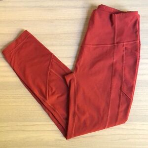 Lululemon All the Right Places crop 23” tights, size 8, brick red